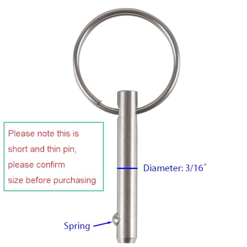 316 Stainless Steel Quick Release Pin - 4 Pack