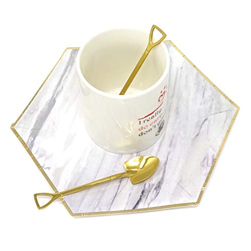 Gold Stainless Steel Mini Shovel Spoons - Set of 4
