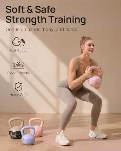 YOTTOY Soft Kettlebell, Safe Strength Training Kettle bell for Home