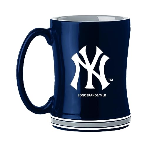 New York Yankees 15oz Sculpted Ceramic Coffee Mug - Officially Licensed Fan Gift