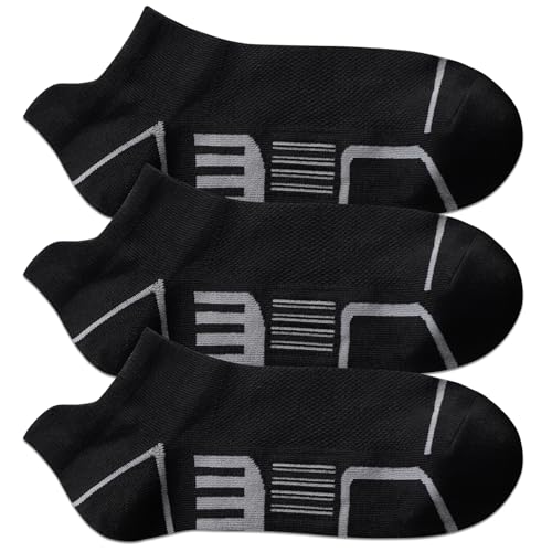 Men's Ankle Socks - 12 Pairs Casual Low Cut - Black
