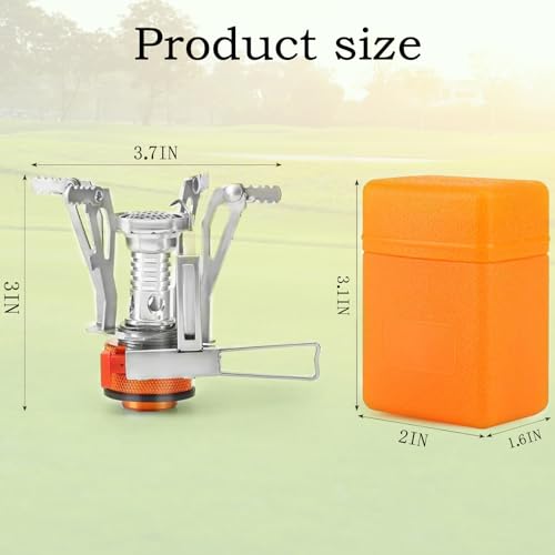 Portable Camping Stove with Piezo Ignition Lightweight Backpacking Cooktop