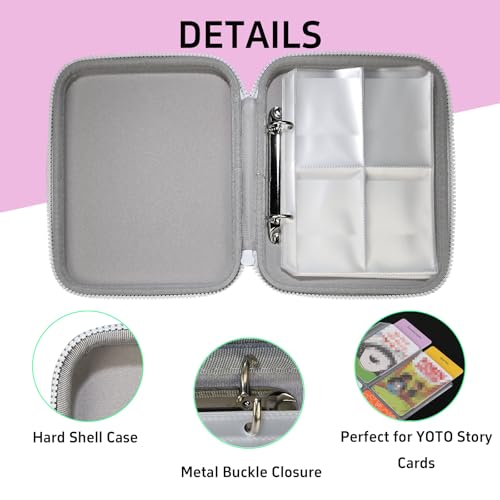 Pink Sparkly Card Case Holder for Yoto Cards, 80-Pockets Zipper Organizer
