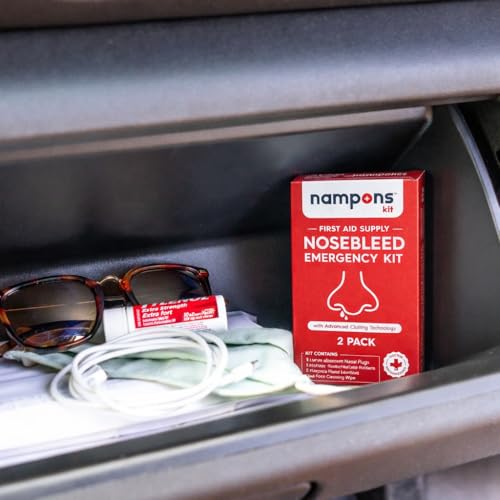 Nosebleed Emergency Kit - 2 Bleed Stoppers, Sanitizer & Wipe