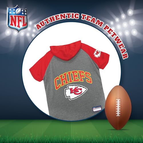 Kansas City Chiefs Dog Hoodie - NFL Football Team Apparel for Pets - Medium