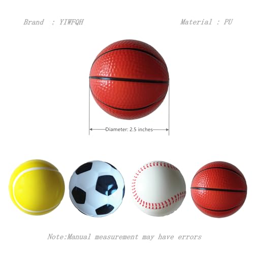 2.5-Inch Mini PU Bouncy Balls Set of 12 - Safe Soft Sports Kids Toys