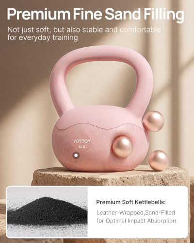YOTTOY Soft Kettlebell, Safe Strength Training Kettle bell for Home