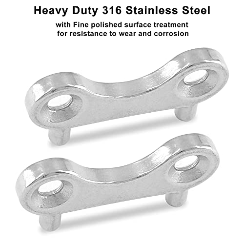 316 Stainless Steel Boat Gas Cap Key - 2 Pack Heavy Duty Deck Fill Plate Tool