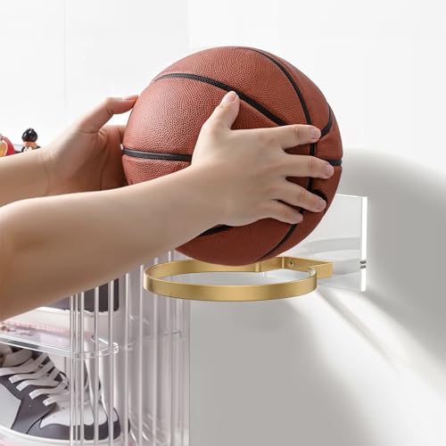 Wall-Mounted Ball Holder for Basketball, Soccer, Football & Volleyball