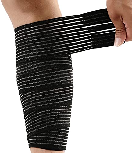 Calf Compression Sleeve for Pain Relief - Adjustable Plus Size - Black