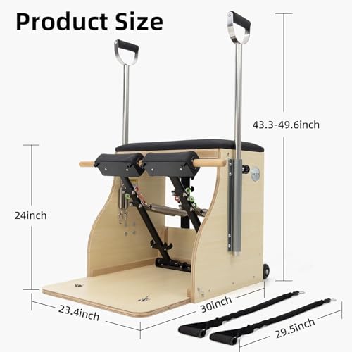 Split-Pedal Pilates Chair with Handles - Assembly Required