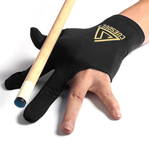 Billiard Gloves Set - 10pcs Black 3 Finger Pool Cue Gloves