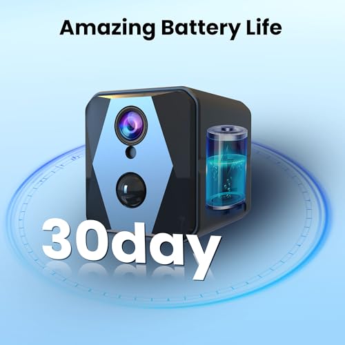 4K Spy Camera, True Wireless Hidden Camera, 2.4G WiFi Needed, Spy Cam Home, 30-Day Standby, Portable Cordless Security Camera with Cloud/SD Storage, Auto Night Vision, More Precise Motion Detection