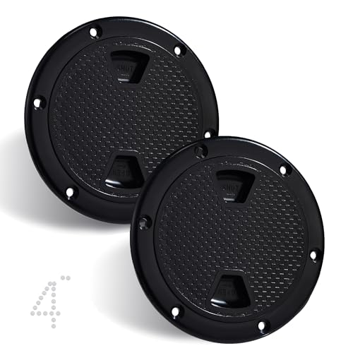 CROSSBODY 4Black 2 Pcs Marine Round Deck Hatch Inspection Plate with Waterproof Seal