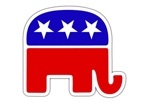 Republican Elephant Logo Bumper Sticker - 3 Inch Conservative Decal