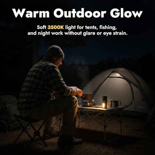 WARSUN SP07S Rechargeable LED Flashlight High Lumens ? 2800 Lumens Zoomable Spotlight, Warm Side Light, 7 Modes Including Cool White, Warm, Red, 6000mAh Battery, Power Display, for Camping