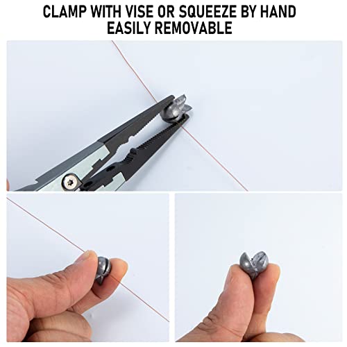 Removable Split Shot Sinkers - 100 Pack 1/80 oz Line Weights