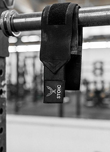 Stoic 18-Inch Wrist Wraps for Weightlifting & Gym Training – Black, Pair