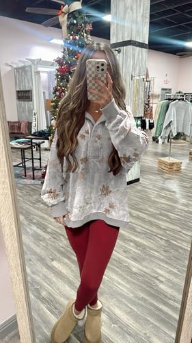 Soesdemo Oversized Mock Neck Fleece-Wleece Sweatshirt for Women, Long Sleeve Tunic Pullover