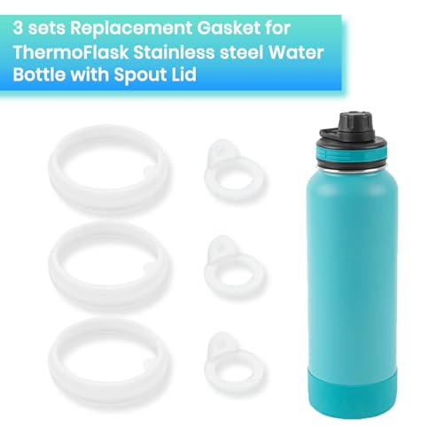Silicone Replacement Gaskets for Spout Lid Water Bottles, 3-Pack