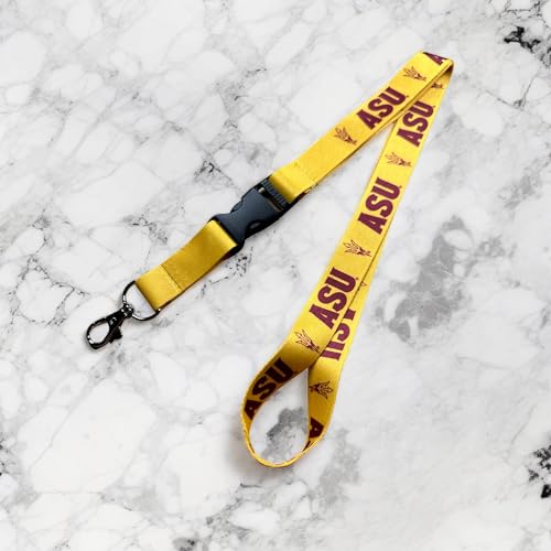 Arizona State University Desert Cactus Lanyard with Snap Buckle – Yellow