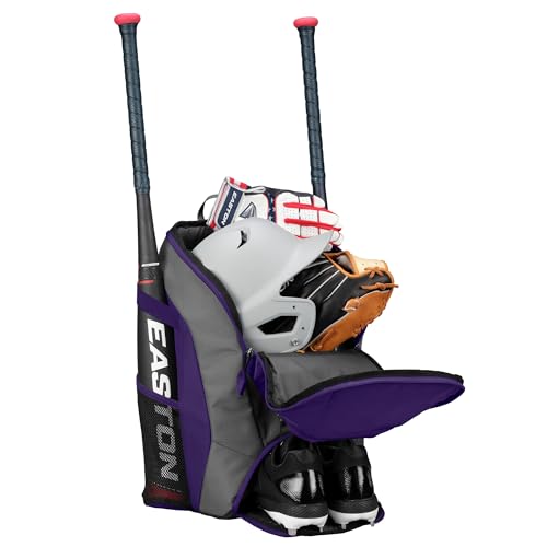 Easton Dugout Backpack Equipment Bag Purple — Baseball/Softball Gear