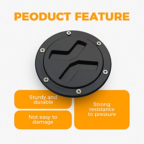 4" Non-Slip Round Boat Deck Plate Hatch - Black with Screws