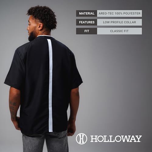 Holloway Clubhouse Short Sleeve Pullover Cage Jacket XL Maroon/White - Stretch Mesh, Quarter Zip, Low Profile Collar