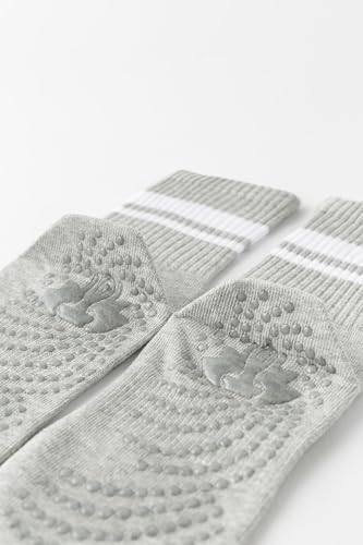 Women's Non-Slip Yoga Grip Socks - Small / Grey - Comfort & Stability