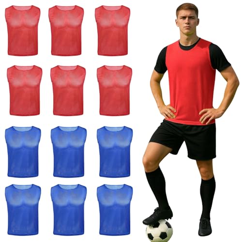Youth Soccer Scrimmage Vests - Lightweight Breathable Pinnies