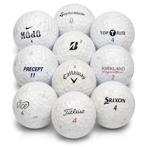 Recycled White Golf Balls 50 Pack - Used Golf Balls for Practice & Play