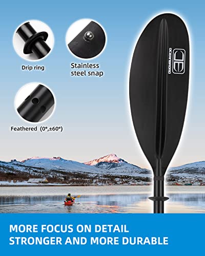 Kayak Paddle with Alloy Shaft - 86in to 95in Length Options