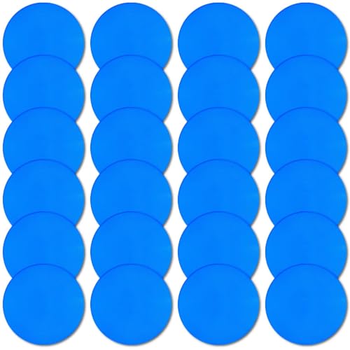 9-Inch Non-Slip Rubber Spot Markers - Blue, Set of 12