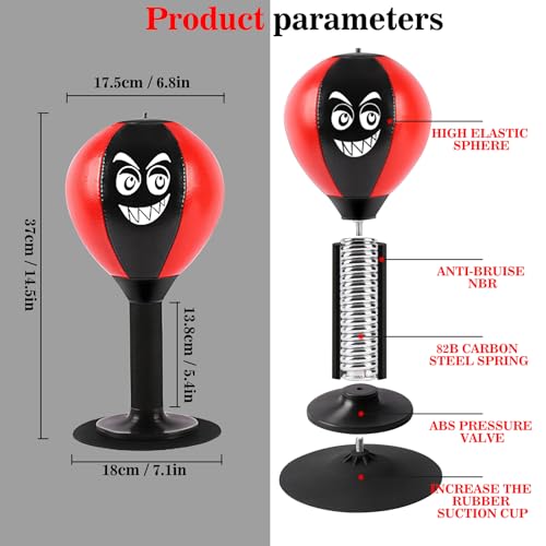 Desktop Punching Bag Stress Relief Toy for Kids & Adults - Funny Gag Gift