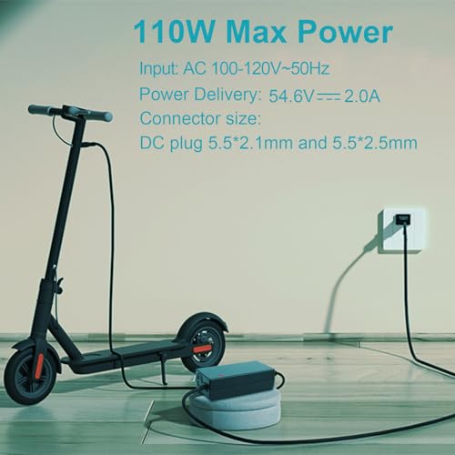 54.6V 2A Ebike Charger for 48v 13S Li-ion Battery