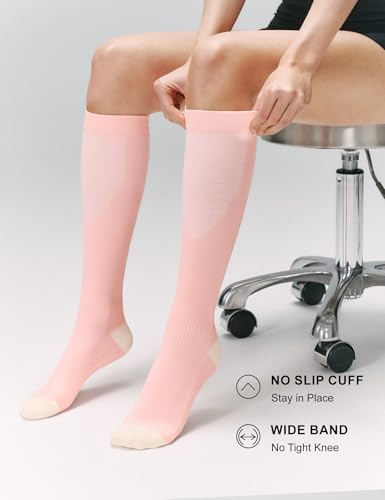 FITRELL 3 Pairs Compression Socks for Women & Men 20-30mmHg - Cozy Small-Medium