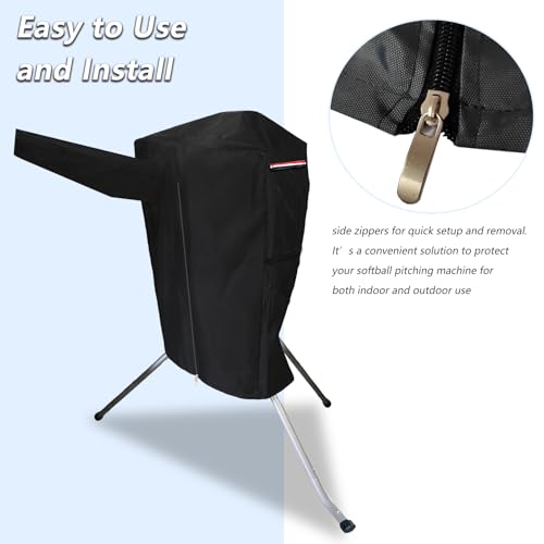 Lengthening Baseball & Softball Pitching Machine Cover - Heavy-Duty Waterproof 600D Oxford