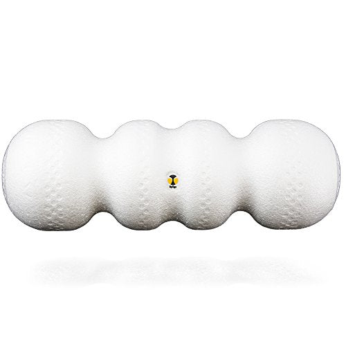 High Density Foam Roller - Back Pain Relief & Flexibility - 18 inches, White