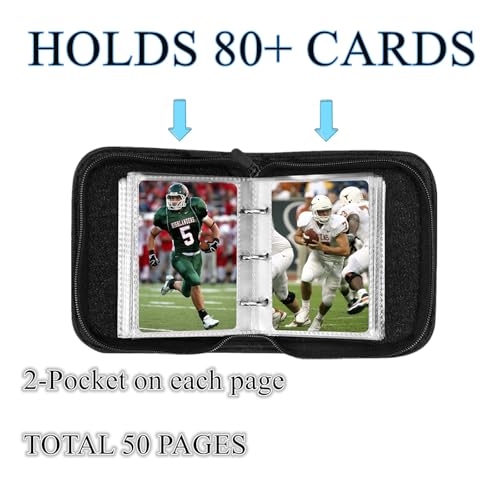 Mini Trading Card Binder for 80+ Cards - Portable Album - White