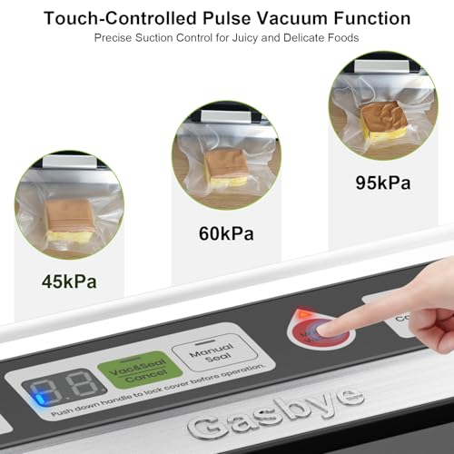 Vacuum Sealer Machine with Double Heat Seal & Built-in Cutter