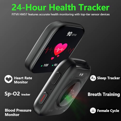 Health & Fitness Tracker Smart Watch with Heart Rate & Blood Pressure - Black
