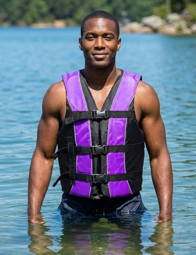 Coast Guard Approved Life Jacket Paddle Vest - Purple Adult Universal