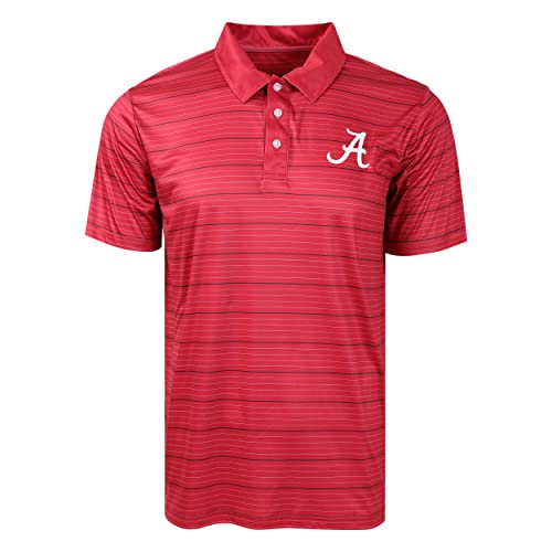 Men's NCAA Team Logo Striped Polo Shirt - Short Sleeve