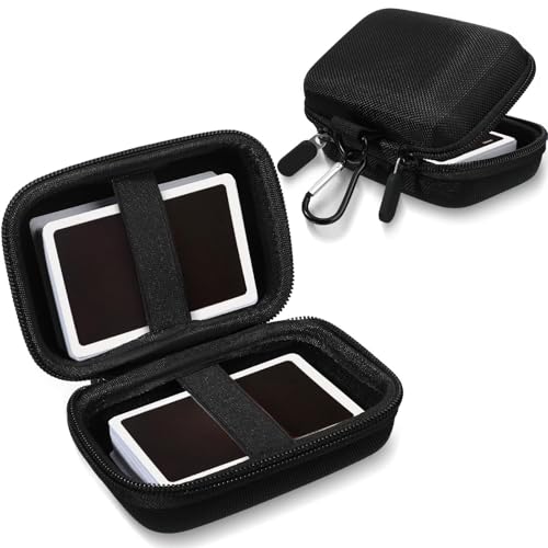 Sanwuta 2 Pack Travel Card Game Cases, EVA Waterproof Black