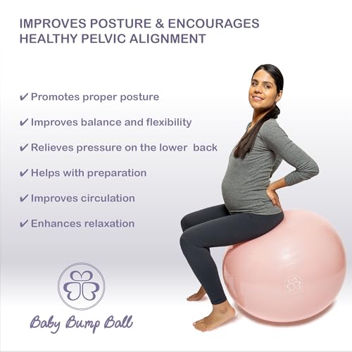Baby Bump Birthing Ball for Pregnancy & Labor - Anti-Burst, Non-Slip Exercise Ball