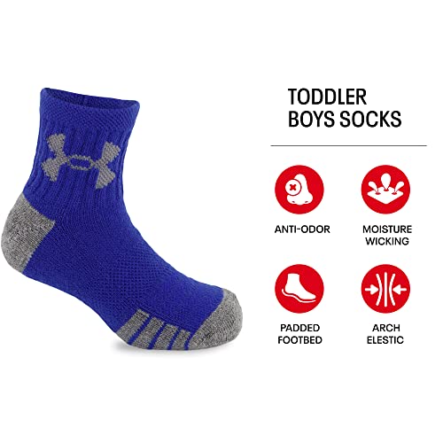 Boys' Quarter Socks Multi Pack - 2-4T / Red Tech