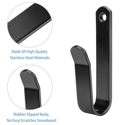 Horizontal Snowboard Wall Mount Hanger - 4 Pack Display Rack