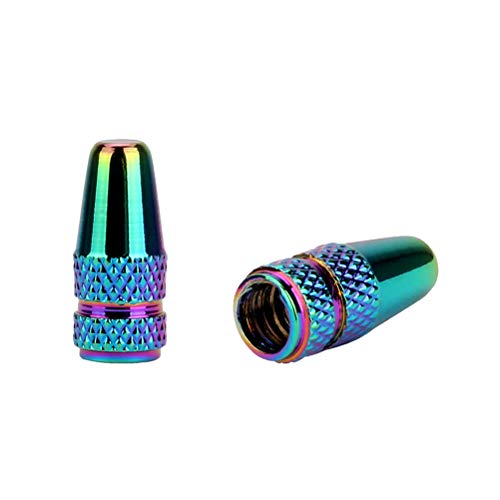 Colorful Presta Bicycle Valve Caps - 6pcs Aluminum Dust Covers