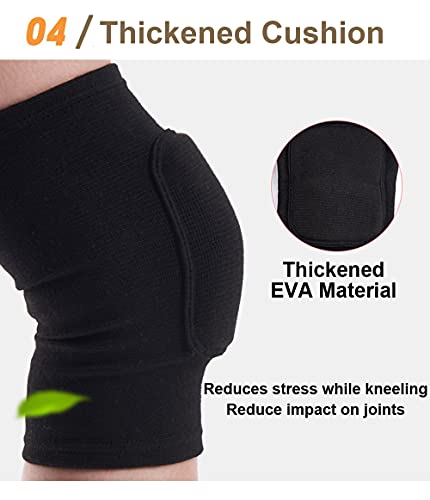 Knee Pads for Women - Soft Shock Absorption Protection, Black XS