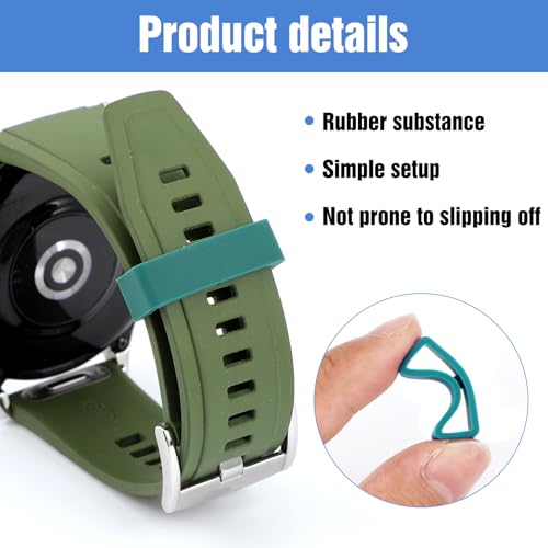 16 Pack Silicone Watch Strap Connector Rings - Multi-Color